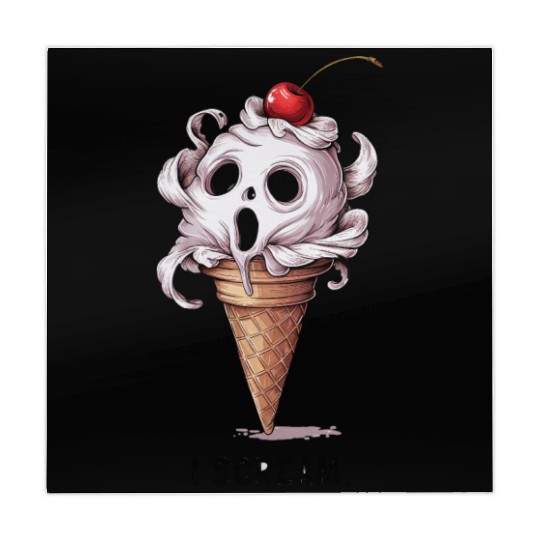 I Scream Ice Cream Skull Art Mahjong Mats
