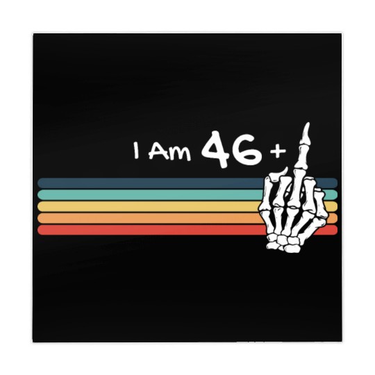 I'm not 47, I am 46 plus Middle Finger Retro Mahjong Mats