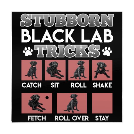 Labrador Owner STUBBORN BLACK LAB TRICKS Mahjong Mats