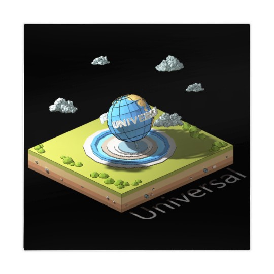 Geometric low poly Universal Studios Mahjong Mats