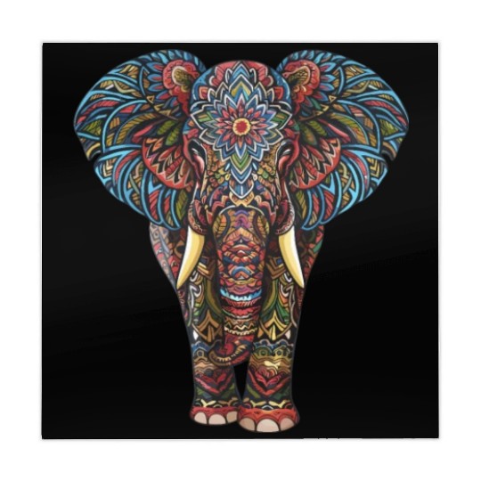 Elephant Mandala for a Art lover Elephant fan Mahjong Mats