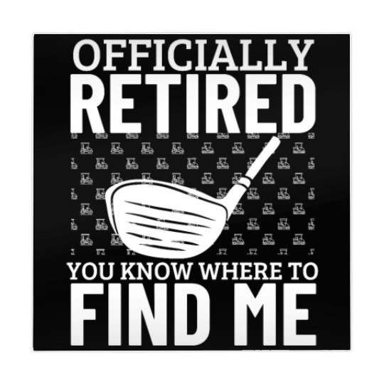 Golfing Officially Retired Funny Retirement Golf Mahjong Mats