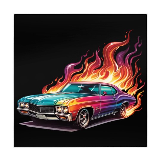Retro American Racing Muscle Car Mahjong Mats