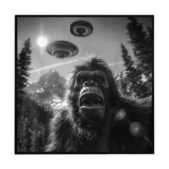 Graphic Bigfoot Sasquatch Selfie Mahjong Mats