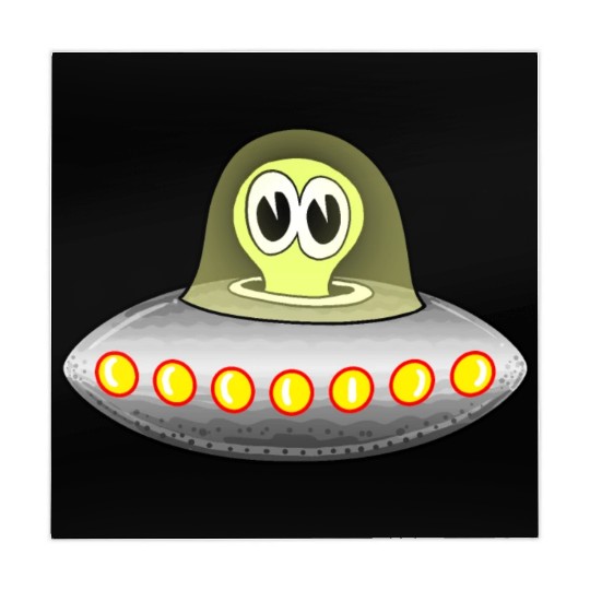 Retro Alien in Space Ship Mahjong Mats