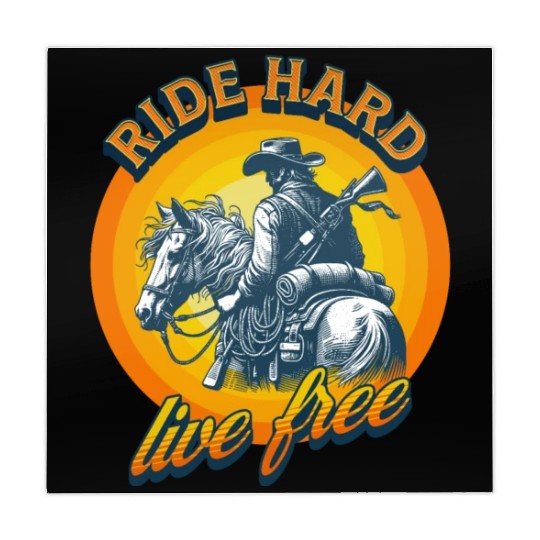 Western American Cowboy Retro Vintage Sunset Mahjong Mats