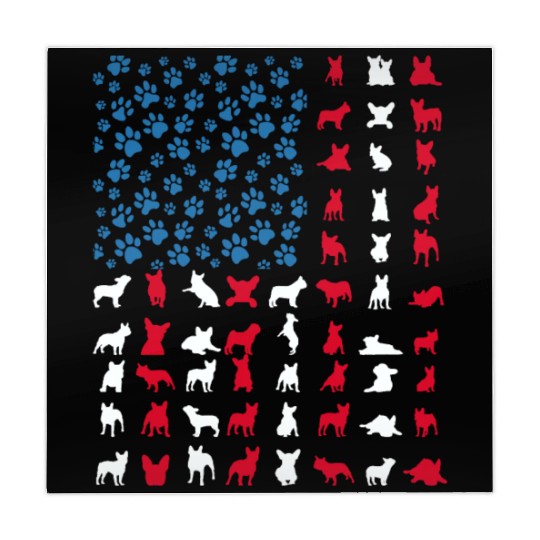 French Bulldog Patriotic Frenchie 4th of July USA Mahjong Mats