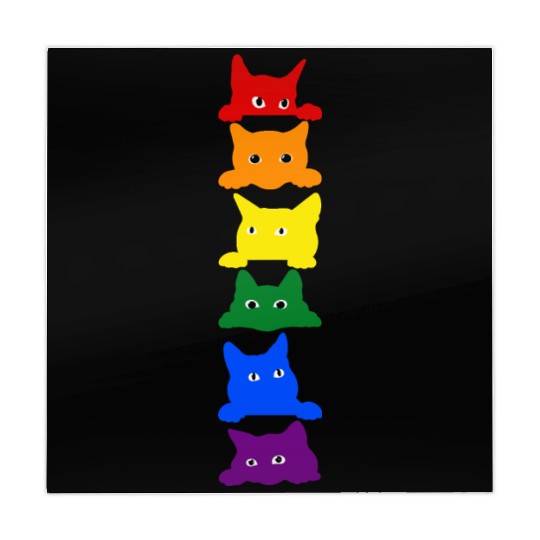 Funny Cats rainbow Pride Cat Lover LGBTQ Purride Mahjong Mats