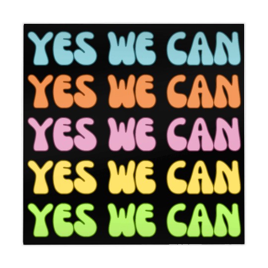Retro YES WE Can Obama Protest Affirmation Mahjong Mats