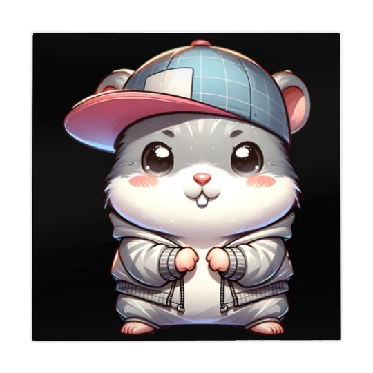 Light Gray Hip Hop Hamster Mahjong Mats