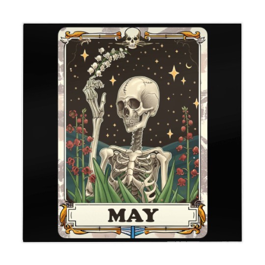 May Gothic Tarot Card - Lily of the Valley & Skele Mahjong Mats