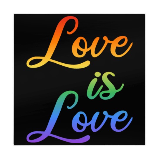love is love rainbow colored letters Mahjong Mats