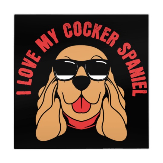 Dog Dad Pet Lover Cocker Spaniel Dog With Glasses Mahjong Mats