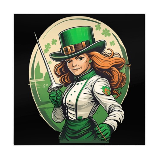 St. Patrick's Day Shamrock St Paddy's Day Fencing Mahjong Mats