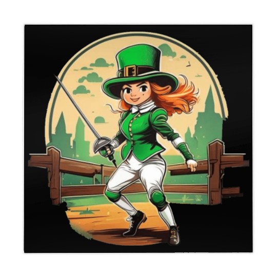 St. Patrick's Day Shamrock St Paddy's Day Fencing Mahjong Mats