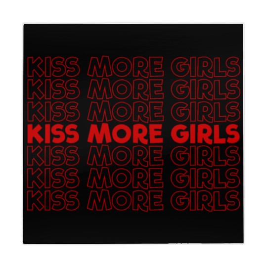 Kiss More Girls Lesbian Pride LGBTQ More Girls Mahjong Mats