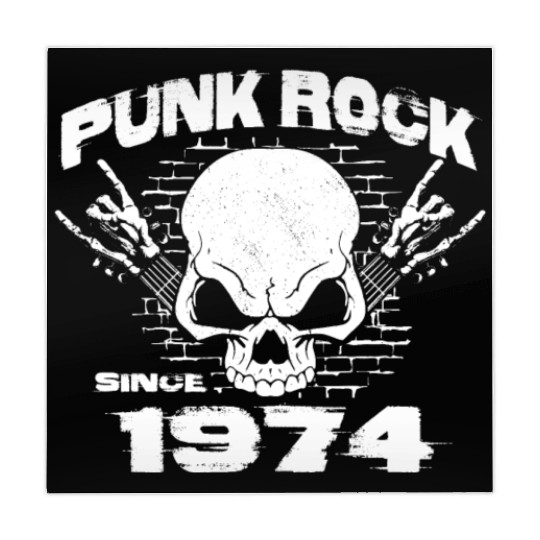 Punk Rock Since 1974 - Skull Rock Hands 50th Mahjong Mats