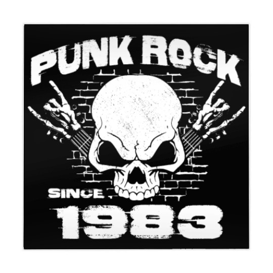 Punk Rock Since 1983 - Skull Rock Hands 41st Mahjong Mats