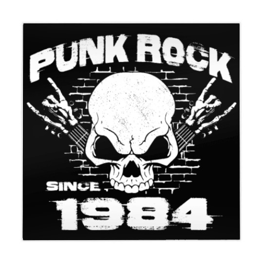 Punk Rock Since 1984 - Skull Rock Hands 40th Mahjong Mats