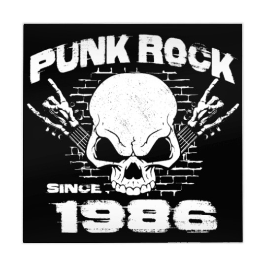 Punk Rock Since 1986 - Skull Rock Hands 38th Mahjong Mats