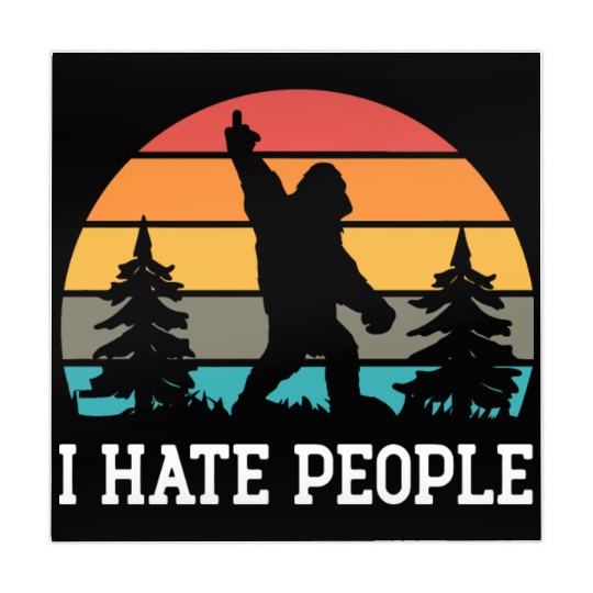 I Hate People Sasquatch Bigfoot Funny Sarcastic Mahjong Mats