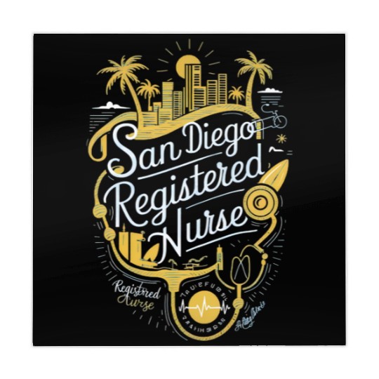San Diego Registered Nurse Graphic Art Mahjong Mats