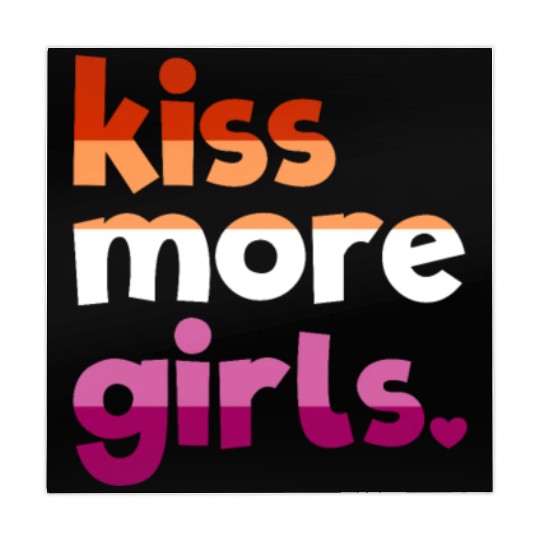 Kiss More Girls Lesbian Pride LGBTQ More Girls Mahjong Mats