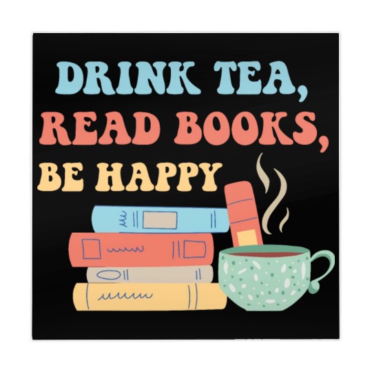 Drink Tea Read Books Be Happy Mahjong Mats