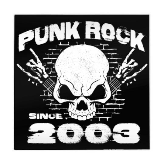 Punk Rock Since 2003 - Skull Rock Hands 21st Mahjong Mats
