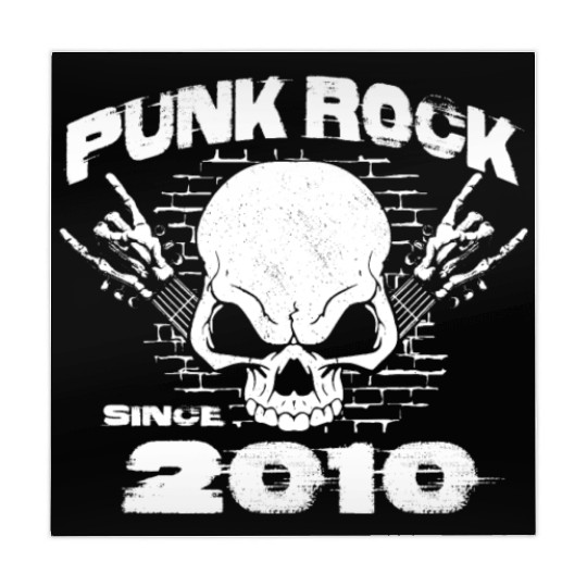 Punk Rock Since 2010 - Skull Rock Hands 14th Mahjong Mats