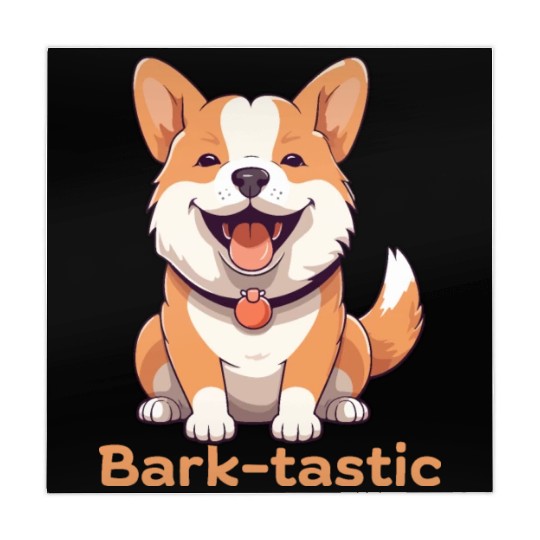 Cute shiba inu puppy dog with funny Bark-tastic te Mahjong Mats