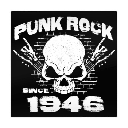 Punk Rock Since 1946 - Skull Rock Hands 78th Mahjong Mats