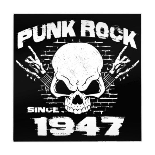 Punk Rock Since 1947 - Skull Rock Hands 77th Mahjong Mats
