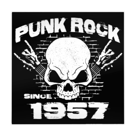 Punk Rock Since 1957 - Skull Rock Hands 67th Mahjong Mats