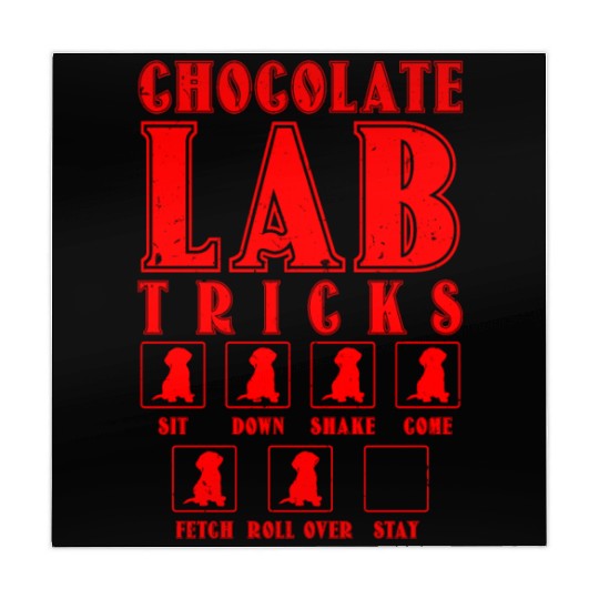 Brown Labrador CHOCOLATE LAB TRICKS Stubborn Mahjong Mats