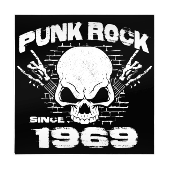 Punk Rock Since 1969 - Skull Rock Hands 55th Mahjong Mats