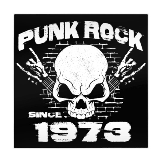 Punk Rock Since 1973 - Skull Rock Hands 51st Mahjong Mats