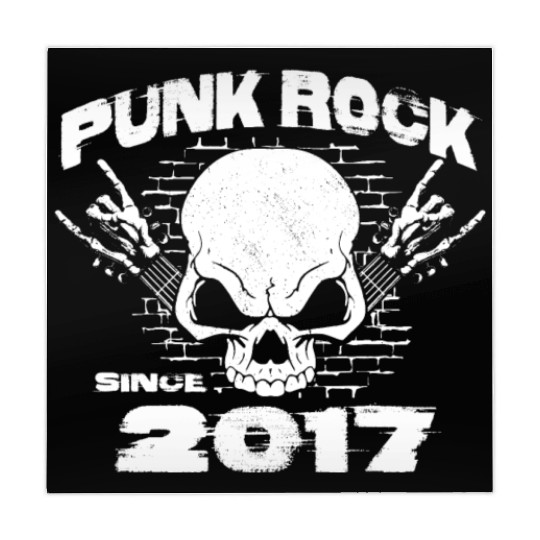 Punk Rock Since 2017 - Skull Rock Hands 7th Mahjong Mats