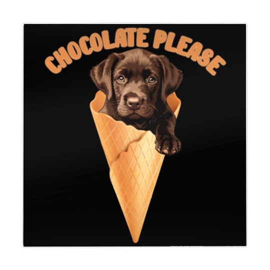 Brown Labrador CHOCOLATE PLEASE Ice Cream Mahjong Mats