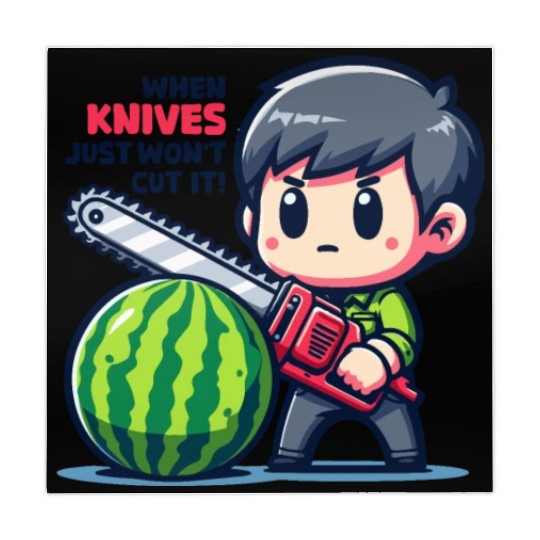 Cutting Watermelon - Melon Chainsaw Mahjong Mats