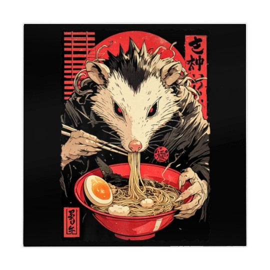 Opossum Ramen Japanese Manga Anime Mahjong Mats