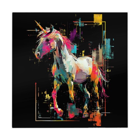 Unicorn Rainbow Animal Illustration Mahjong Mats