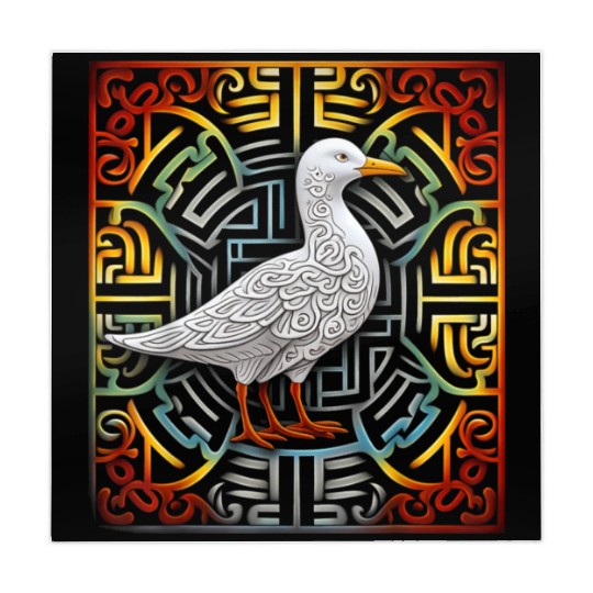 Seagull Mandala Graphic Illustration Mahjong Mats