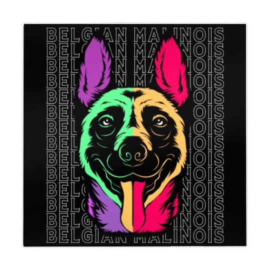 Colorful Dog Face Pet Puppy Belgian Malinois Mahjong Mats