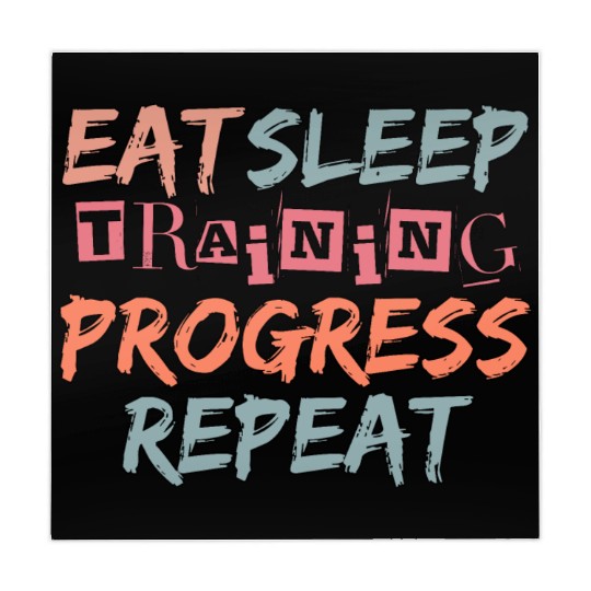 Eat Sleep Training Progress Repeat Mahjong Mats