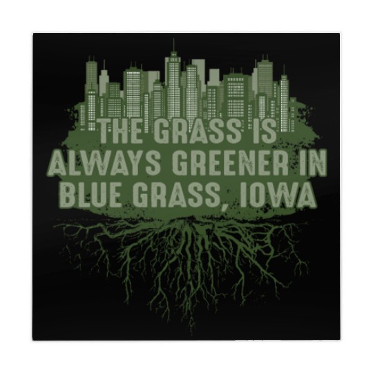 Grass Greener in Blue Grass Iowa Pun IA Joke Des M Mahjong Mats