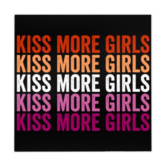 Kiss More Girls Lesbian Pride LGBTQ More Girls Mahjong Mats