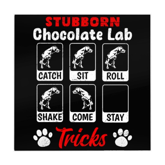 Labrador STUBBORN CHOCOLATE LAB TRICKS Mahjong Mats