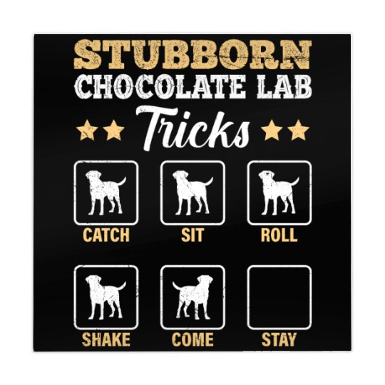 Labrador STUBBORN CHOCOLATE LAB TRICKS Mahjong Mats