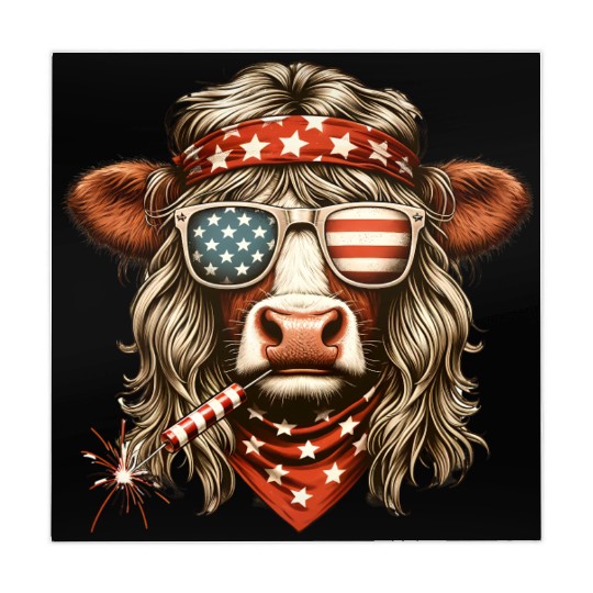 Rebel Bovine: Punk Cow Graphic Mahjong Mats